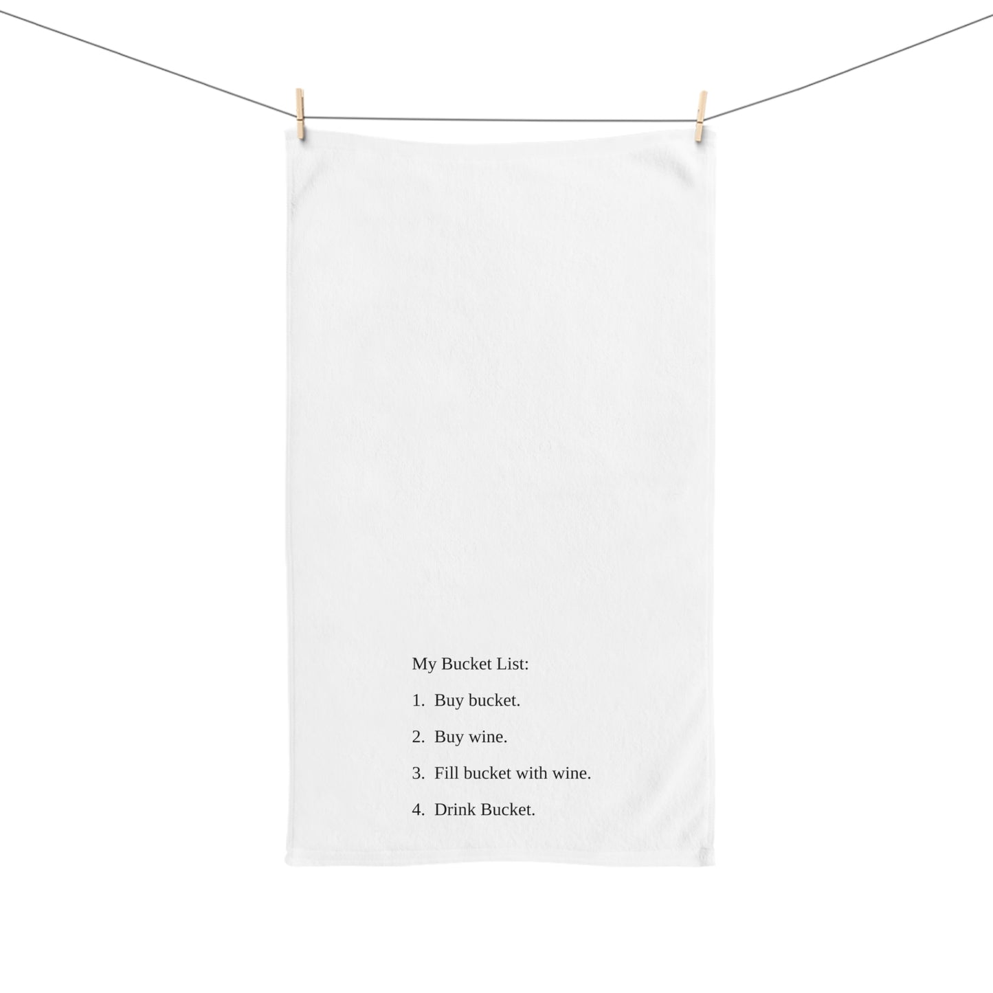 Giggles and Grins Collection - Hand Towel - Wine Bucket List